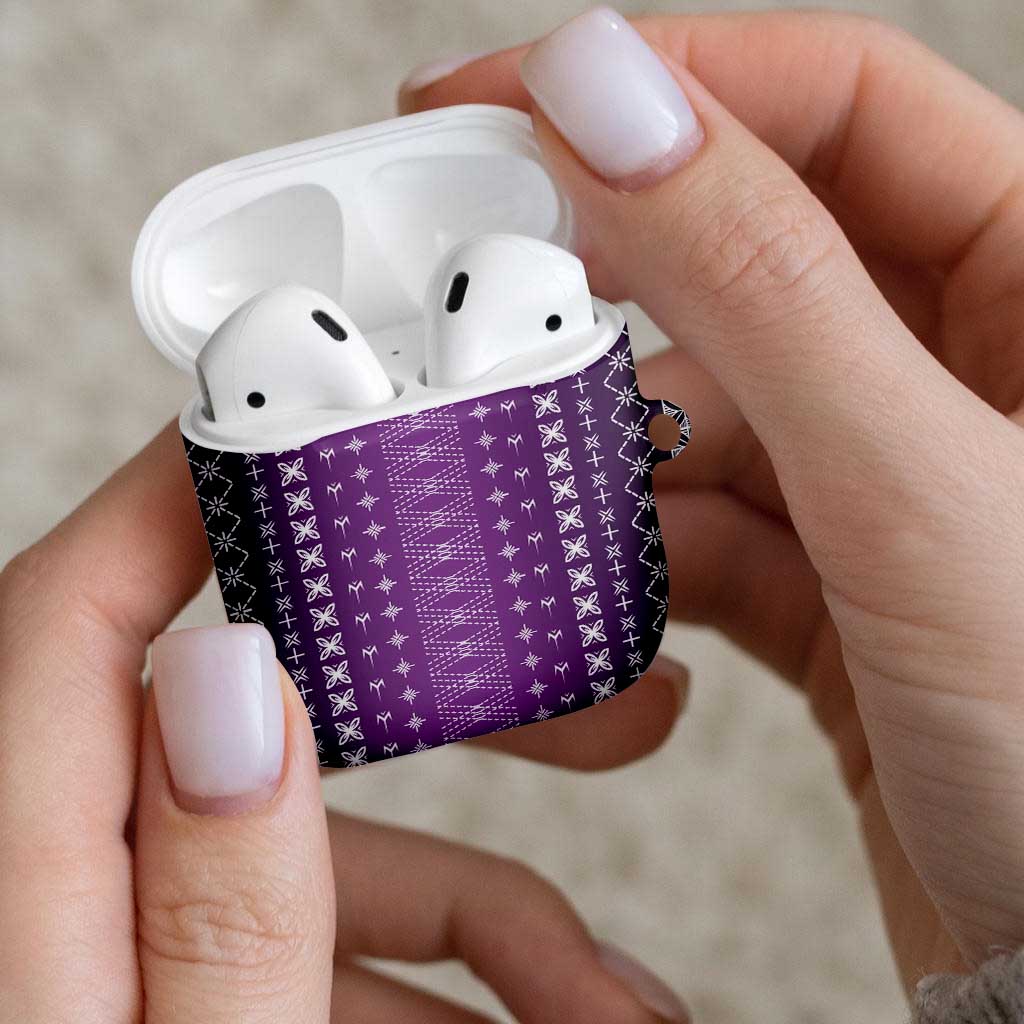 Purple Samoa Malu Tattoo Inspired AirPods Case LT05 - Polynesian Pride