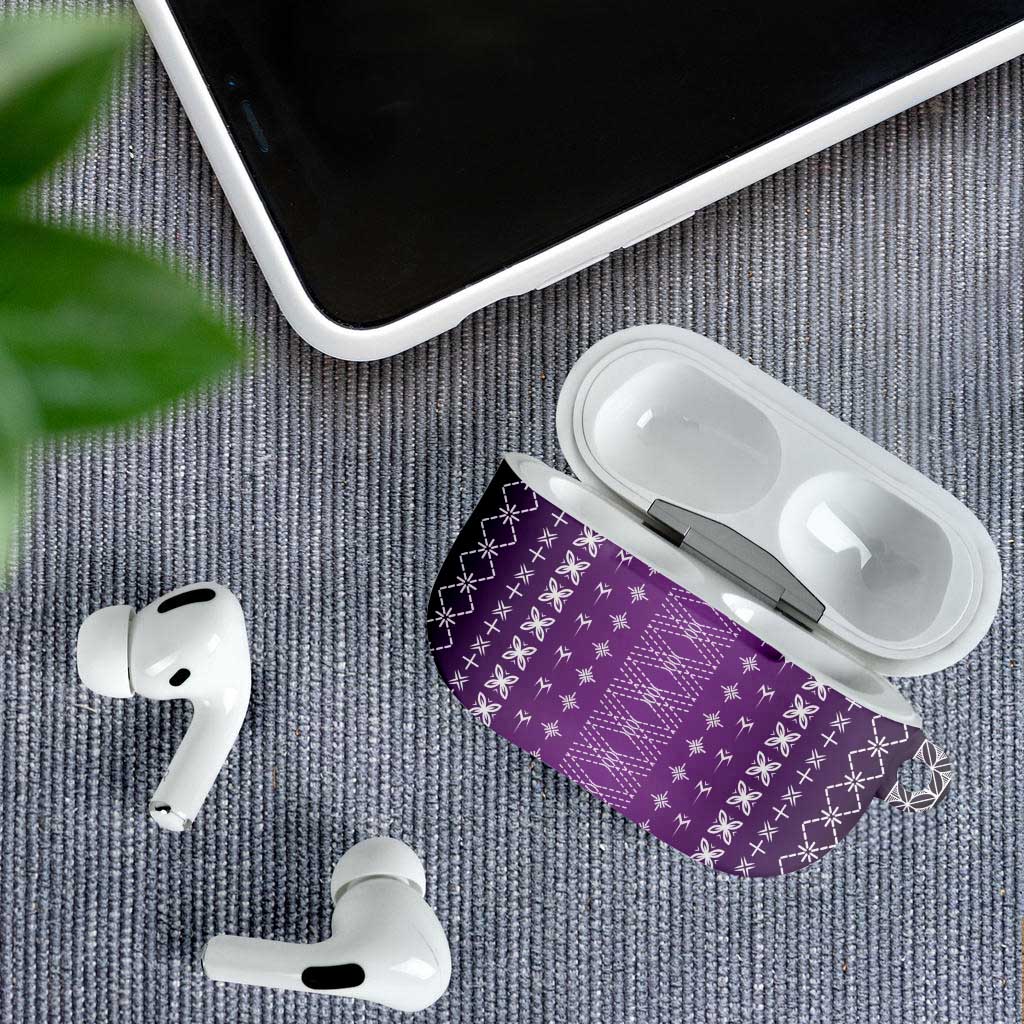 Purple Samoa Malu Tattoo Inspired AirPods Case LT05 - Polynesian Pride
