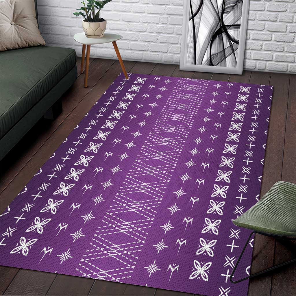 Purple Samoa Malu Tattoo Inspired Area Rug LT05 Purple - Polynesian Pride