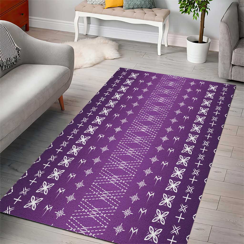 Purple Samoa Malu Tattoo Inspired Area Rug LT05 - Polynesian Pride