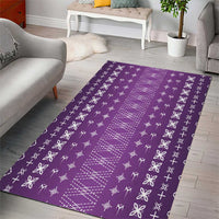 Purple Samoa Malu Tattoo Inspired Area Rug LT05 - Polynesian Pride
