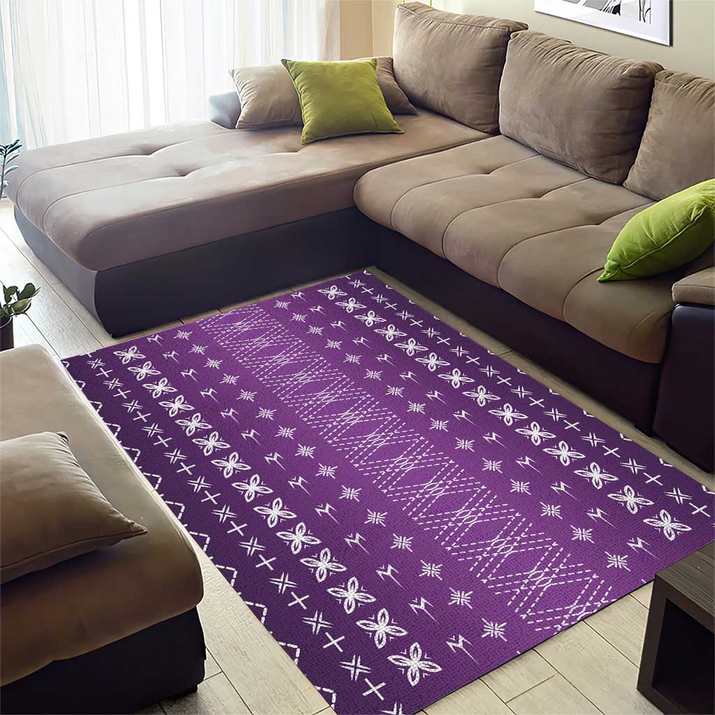 Purple Samoa Malu Tattoo Inspired Area Rug LT05 - Polynesian Pride