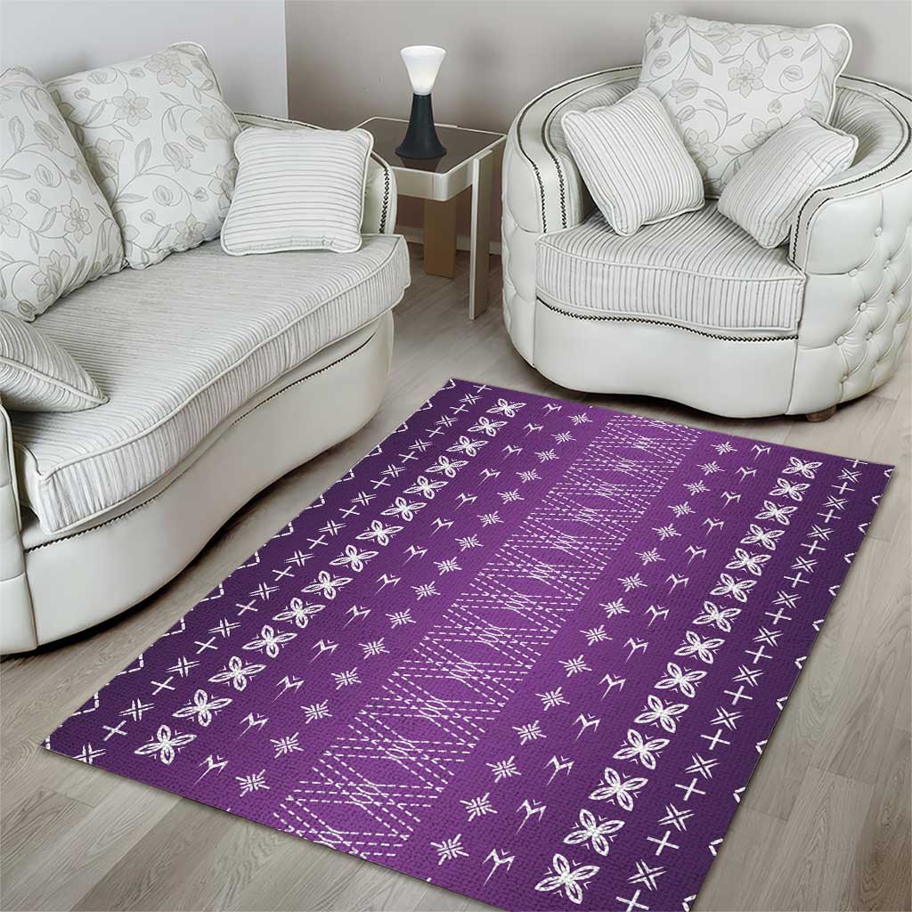 Purple Samoa Malu Tattoo Inspired Area Rug LT05 - Polynesian Pride