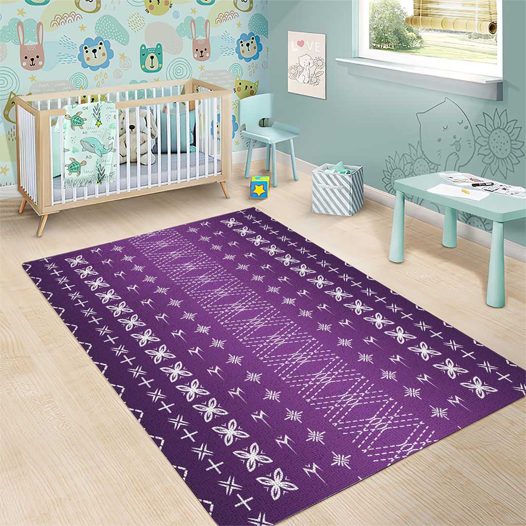 Purple Samoa Malu Tattoo Inspired Area Rug LT05 - Polynesian Pride