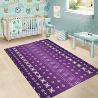 Purple Samoa Malu Tattoo Inspired Area Rug LT05 - Polynesian Pride
