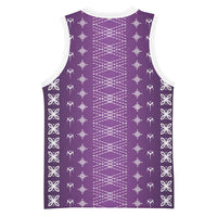 Purple Samoa Malu Tattoo Inspired Basketball Jersey - Polynesian Pride
