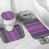 Purple Samoa Malu Tattoo Inspired Bathroom Set LT05 Mat Set Only (3 pcs) One Size Purple - Polynesian Pride