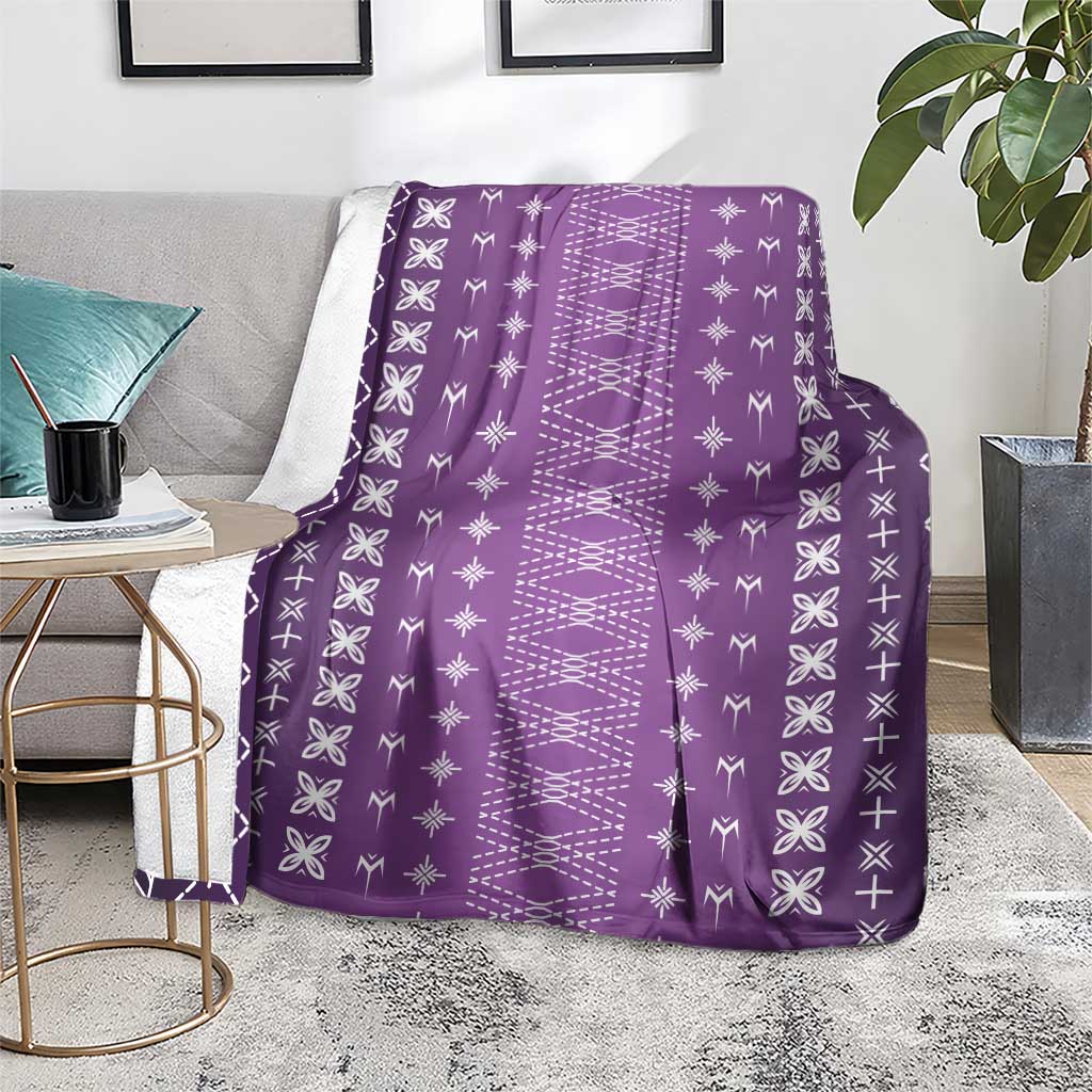 Purple Samoa Malu Tattoo Inspired Blanket LT05 - Polynesian Pride