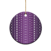 Purple Samoa Malu Tattoo Inspired Ceramic Ornament LT05 - Polynesian Pride