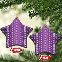 Purple Samoa Malu Tattoo Inspired Ceramic Ornament LT05 Star Purple - Polynesian Pride