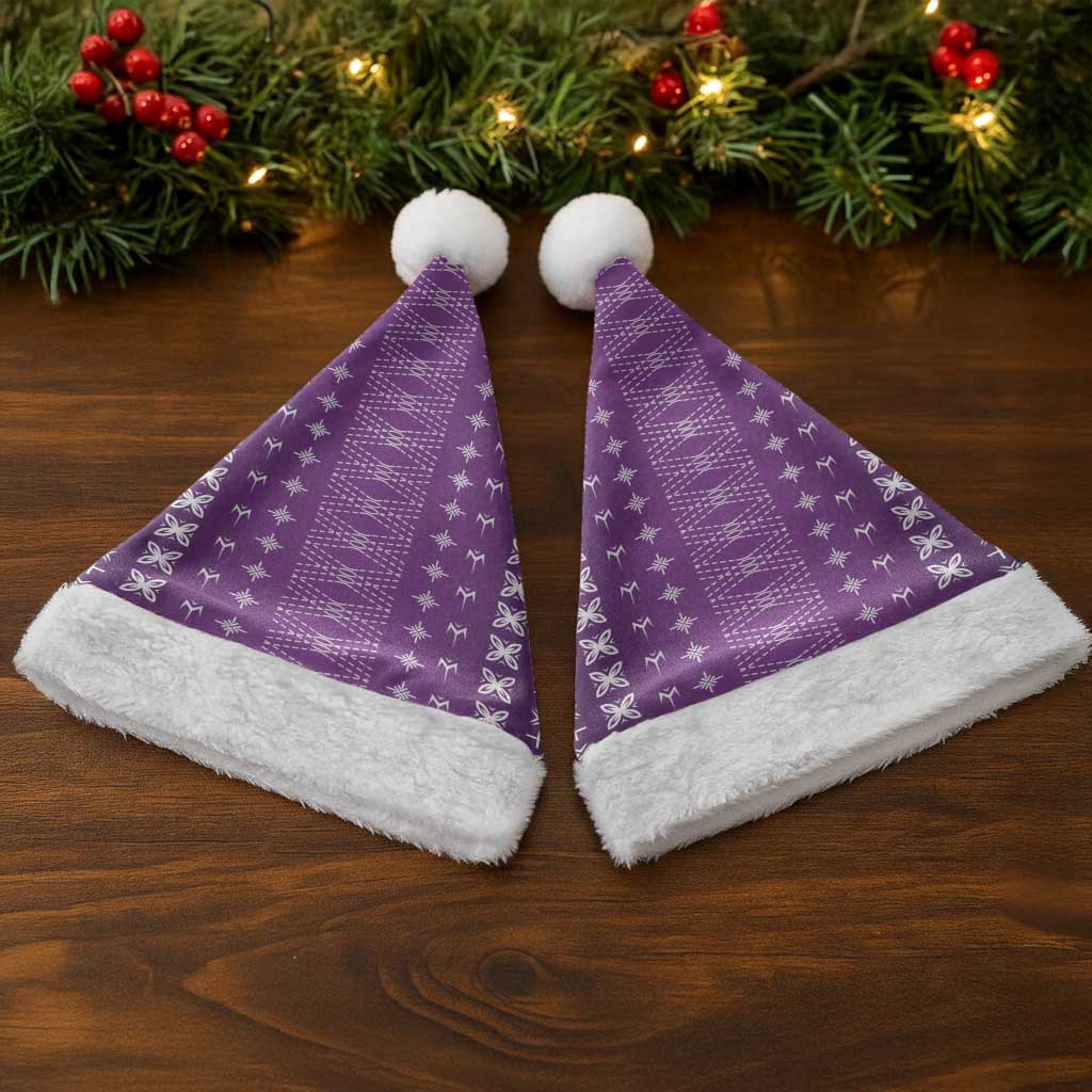 Purple Samoa Malu Tattoo Inspired Christmas Santa Hat LT05 - Polynesian Pride