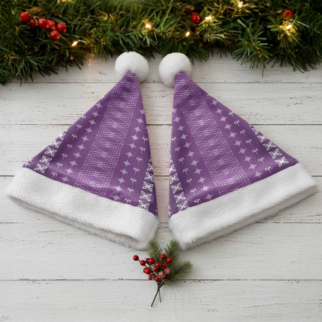 Purple Samoa Malu Tattoo Inspired Christmas Santa Hat LT05 - Polynesian Pride