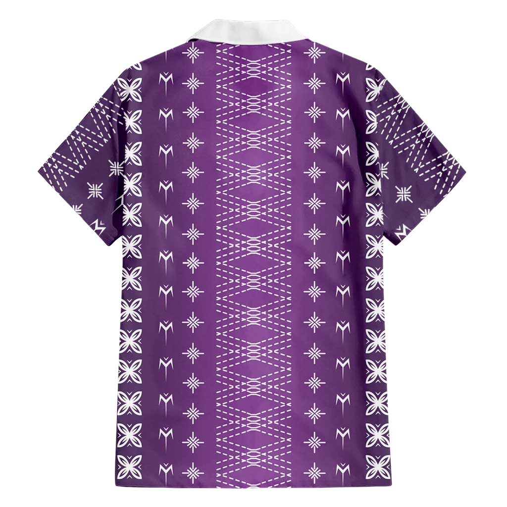 Purple Samoa Malu Tattoo Inspired Family Matching Mermaid Dress and Hawaiian Shirt LT05 - Polynesian Pride