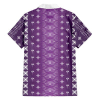 Purple Samoa Malu Tattoo Inspired Family Matching Mermaid Dress and Hawaiian Shirt LT05 - Polynesian Pride