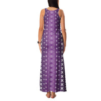 Purple Samoa Malu Tattoo Inspired Family Matching Tank Maxi Dress and Hawaiian Shirt LT05 - Polynesian Pride
