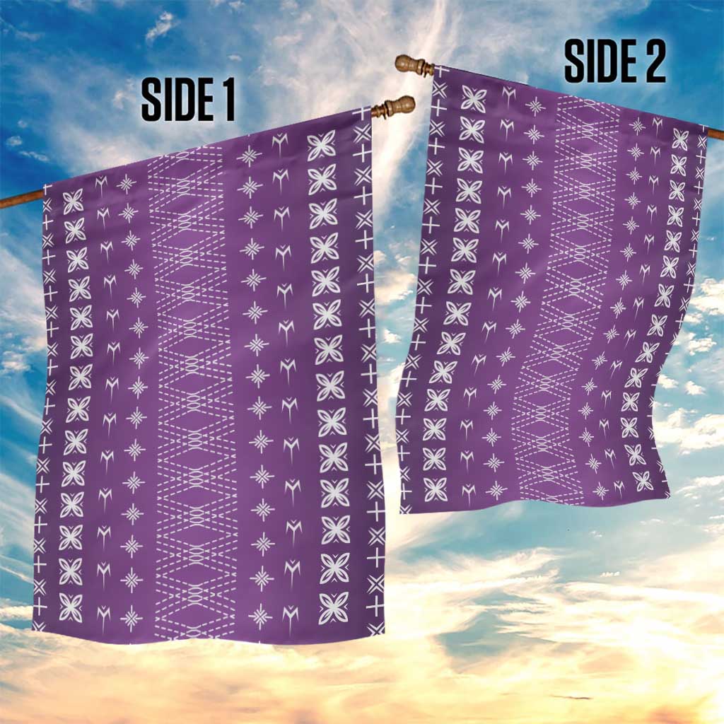 Purple Samoa Malu Tattoo Inspired Garden Flag LT05 - Polynesian Pride