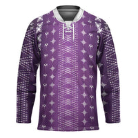Purple Samoa Malu Tattoo Inspired Hockey Jersey - Polynesian Pride