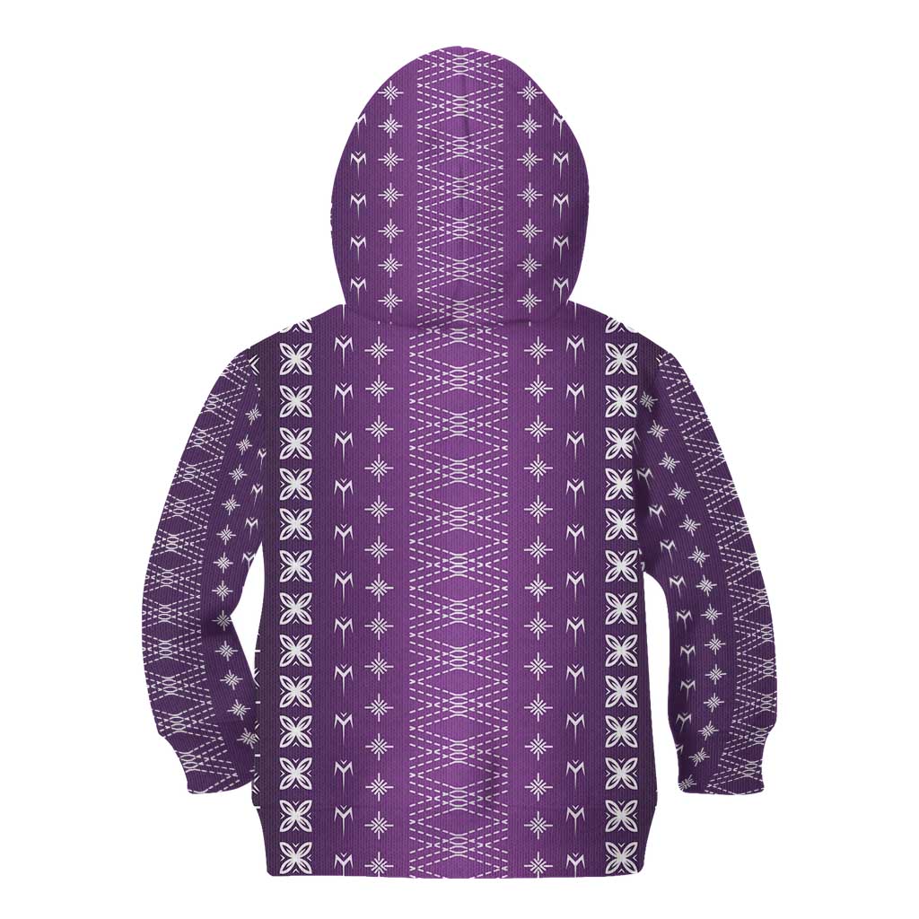 Purple Samoa Malu Tattoo Inspired Kid Hoodie LT05 - Polynesian Pride