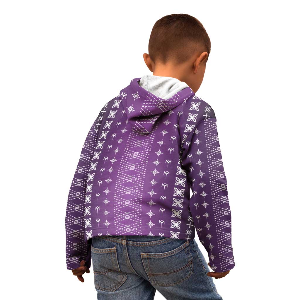 Purple Samoa Malu Tattoo Inspired Kid Hoodie LT05 - Polynesian Pride