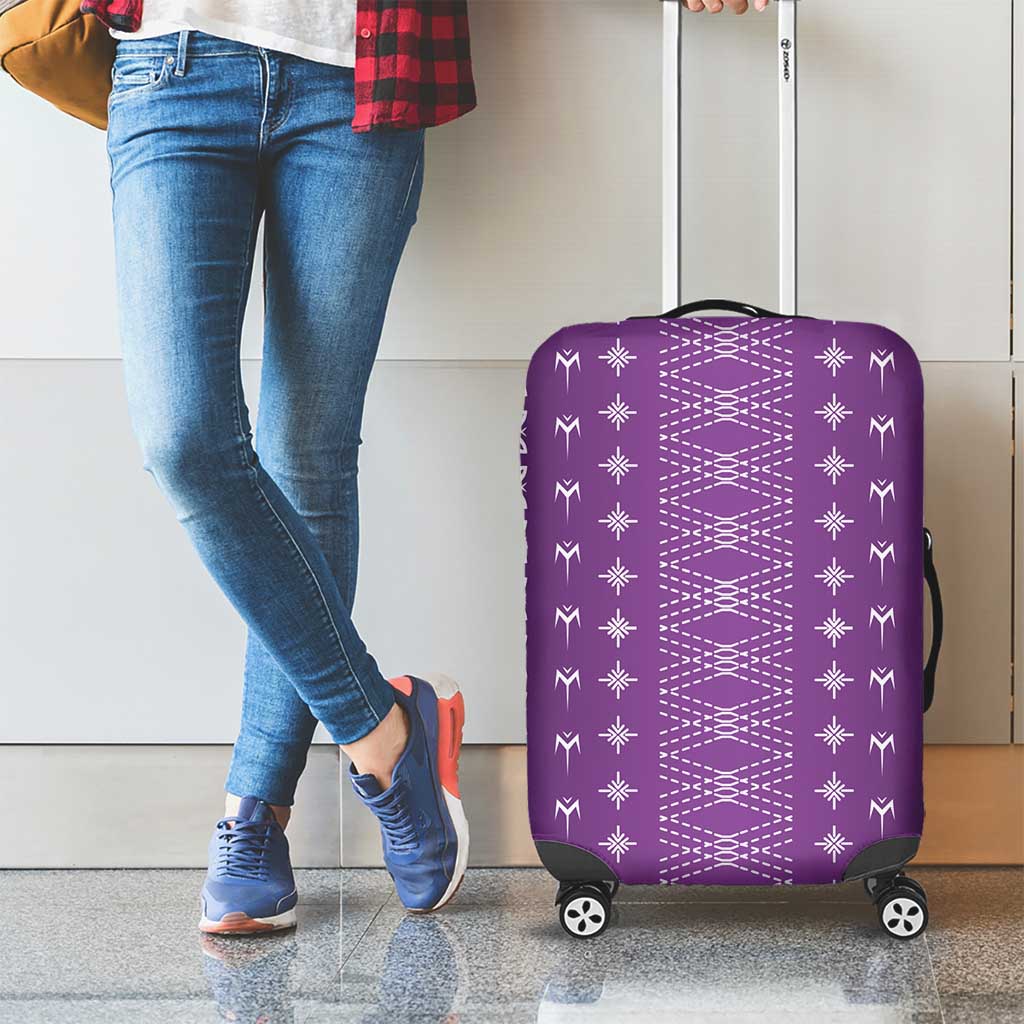 Purple Samoa Malu Tattoo Inspired Luggage Cover LT05 - Polynesian Pride