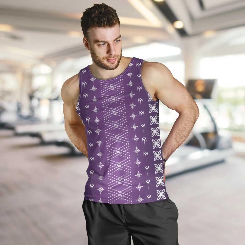 Purple Samoa Malu Tattoo Inspired Men Tank Top LT05 Purple - Polynesian Pride
