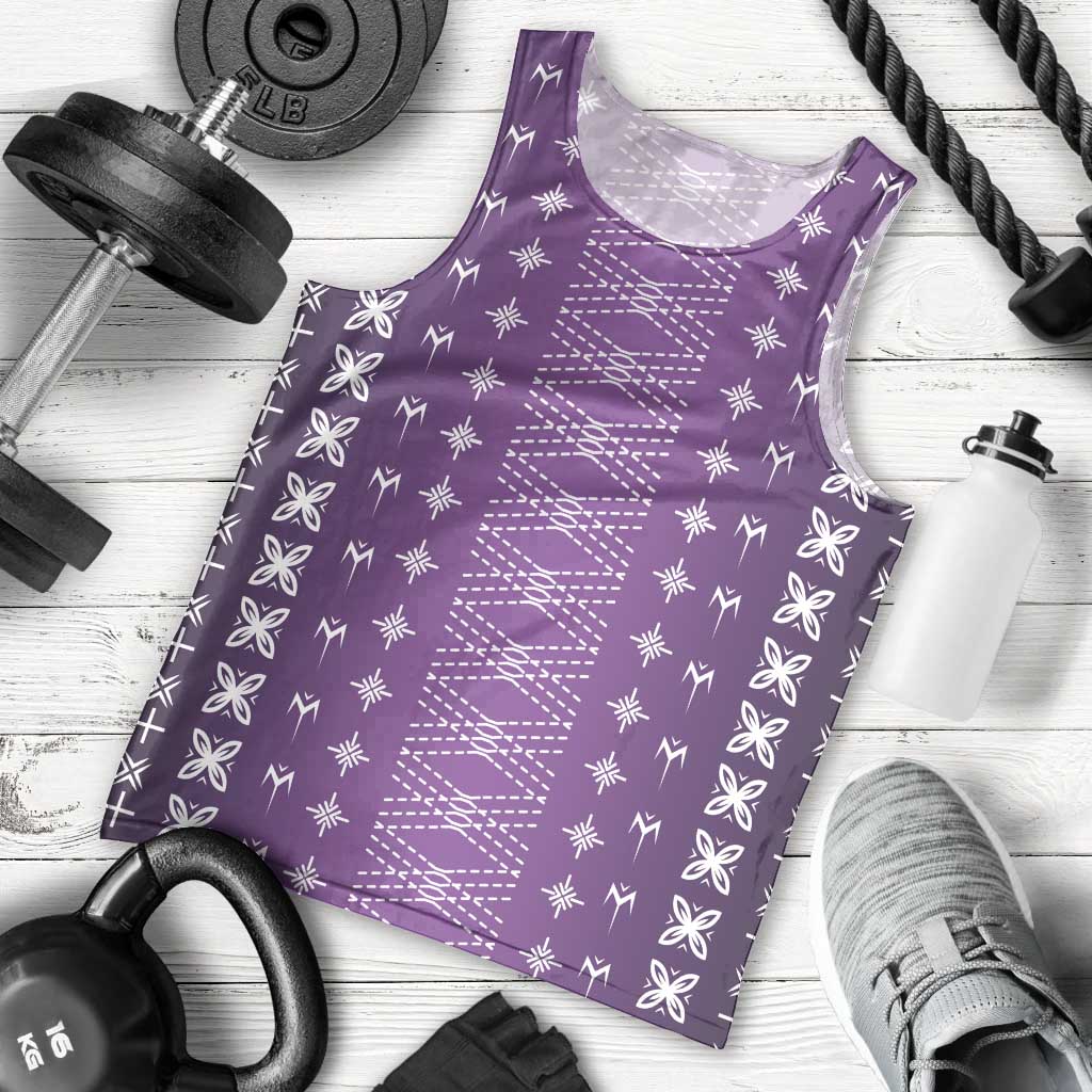 Purple Samoa Malu Tattoo Inspired Men Tank Top LT05 - Polynesian Pride