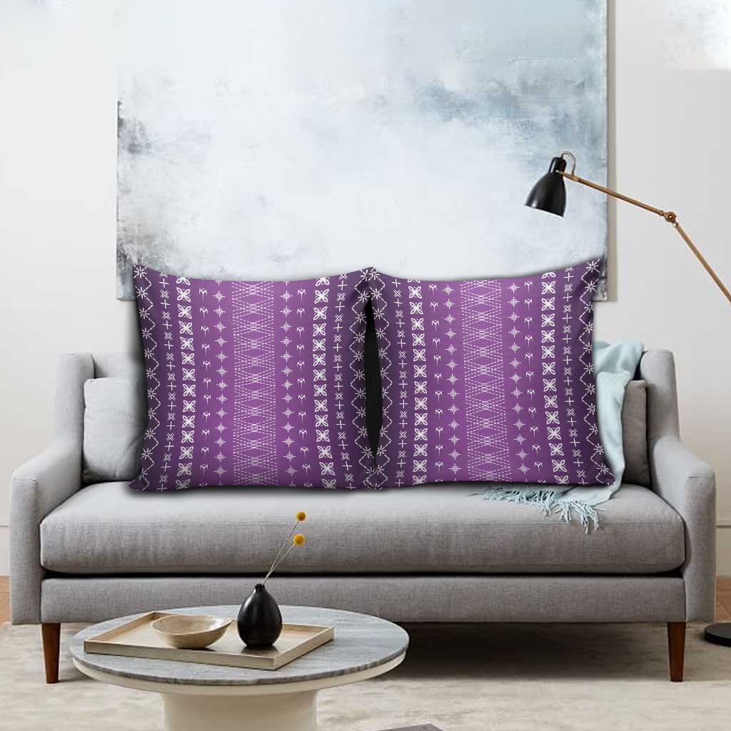 Purple Samoa Malu Tattoo Inspired Pillow Cover LT05 - Polynesian Pride