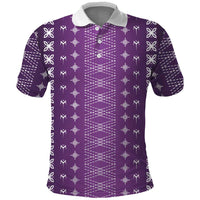 Purple Samoa Malu Tattoo Inspired Polo Shirt - Polynesian Pride