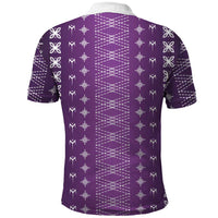 Purple Samoa Malu Tattoo Inspired Polo Shirt - Polynesian Pride
