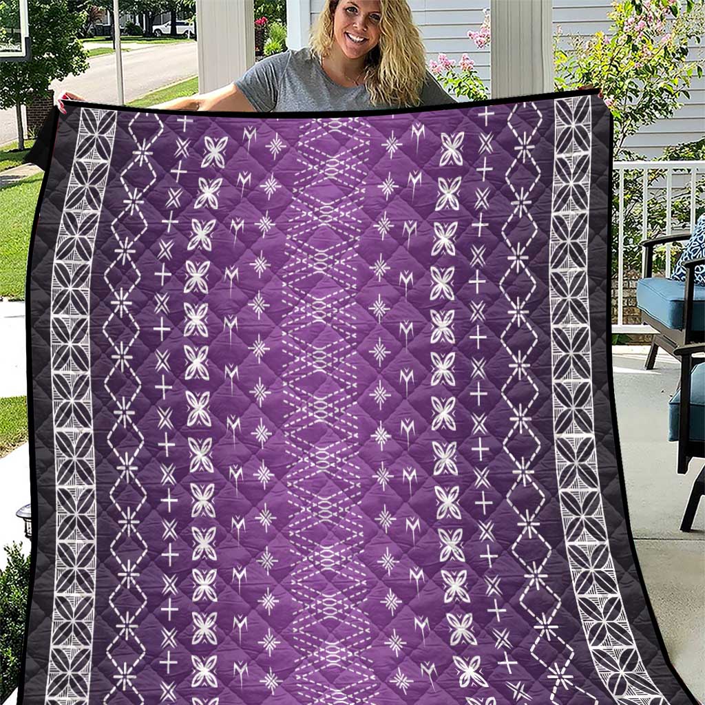 Purple Samoa Malu Tattoo Inspired Quilt LT05 Purple - Polynesian Pride