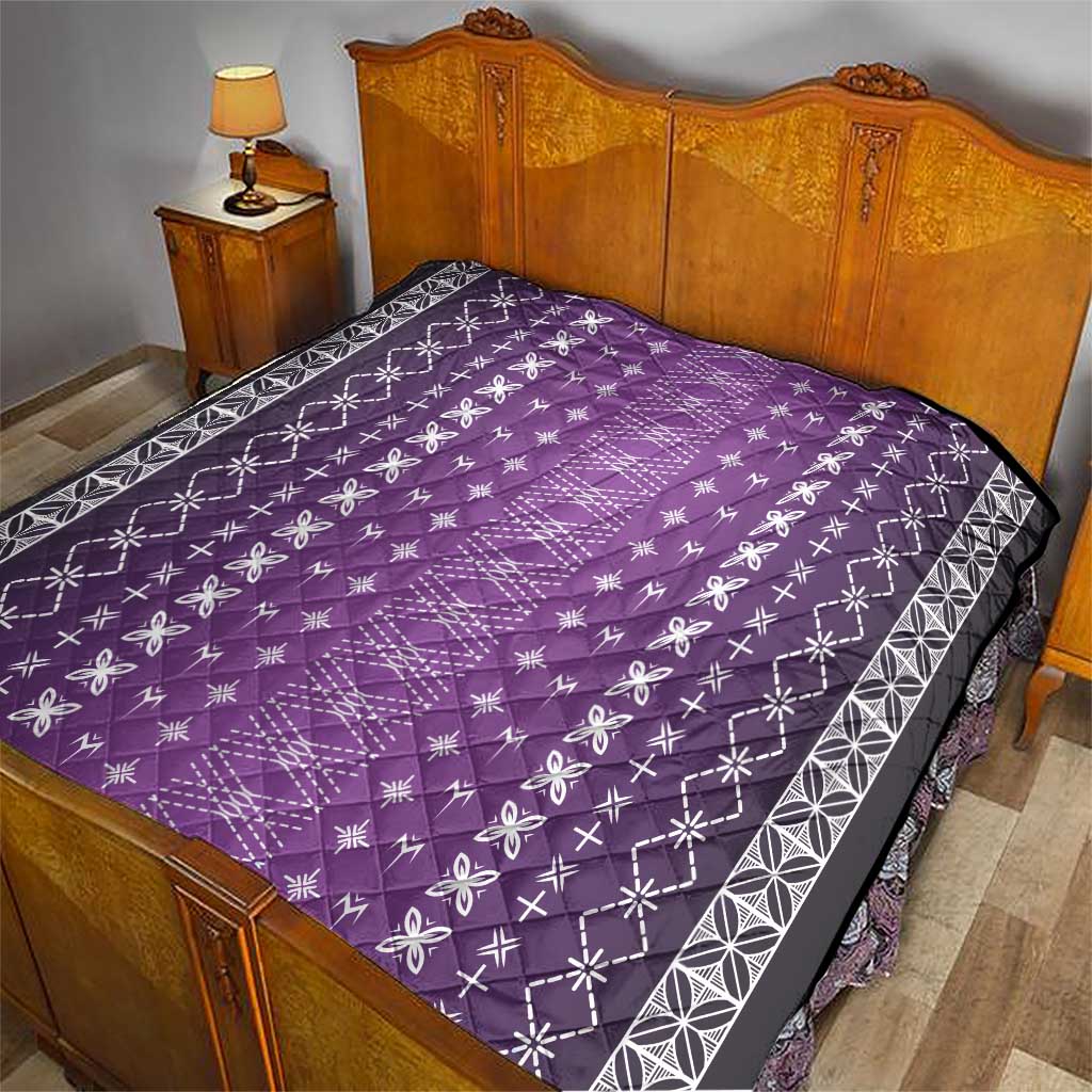 Purple Samoa Malu Tattoo Inspired Quilt LT05 - Polynesian Pride