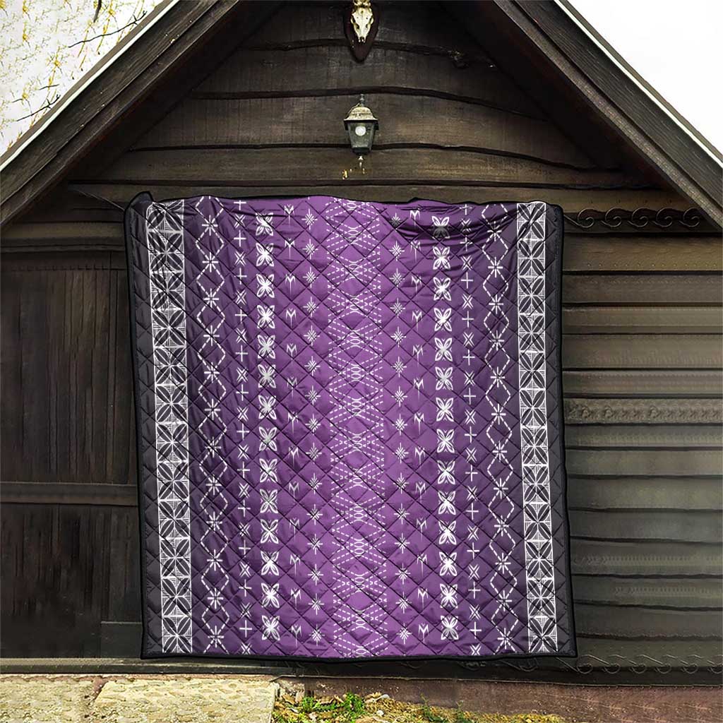 Purple Samoa Malu Tattoo Inspired Quilt LT05 - Polynesian Pride