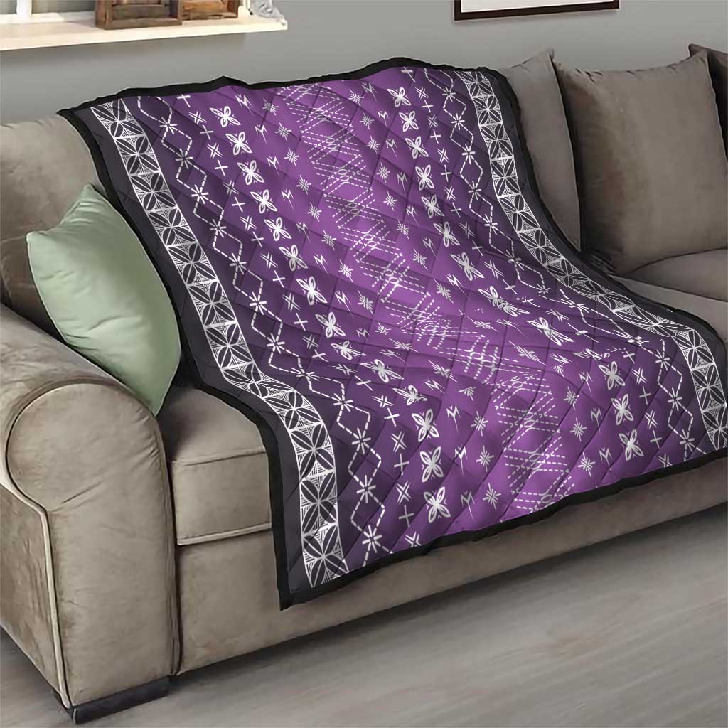 Purple Samoa Malu Tattoo Inspired Quilt LT05 - Polynesian Pride