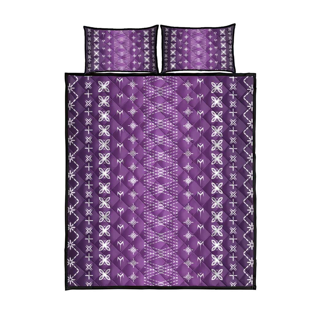 Purple Samoa Malu Tattoo Inspired Quilt Bed Set LT05 - Polynesian Pride