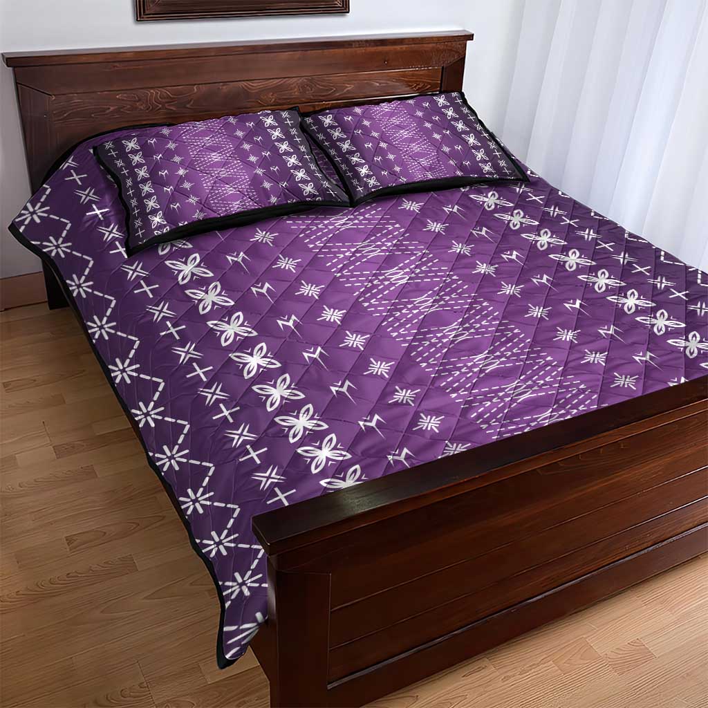 Purple Samoa Malu Tattoo Inspired Quilt Bed Set LT05 - Polynesian Pride
