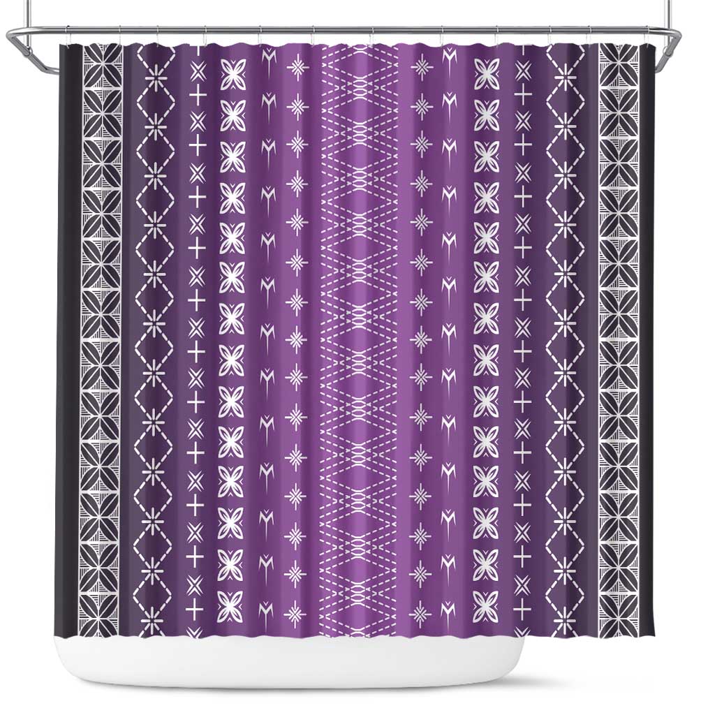 Purple Samoa Malu Tattoo Inspired Shower Curtain LT05 Purple - Polynesian Pride