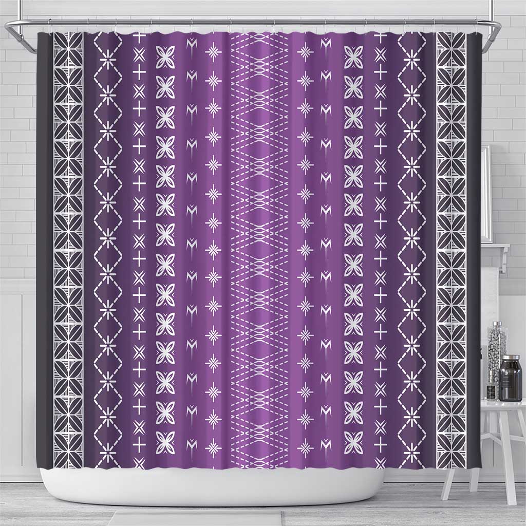 Purple Samoa Malu Tattoo Inspired Shower Curtain LT05 - Polynesian Pride