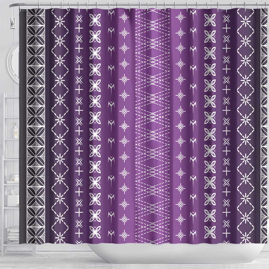 Purple Samoa Malu Tattoo Inspired Shower Curtain LT05 - Polynesian Pride