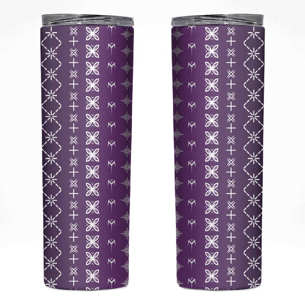 Purple Samoa Malu Tattoo Inspired Skinny Tumbler LT05 Purple - Polynesian Pride