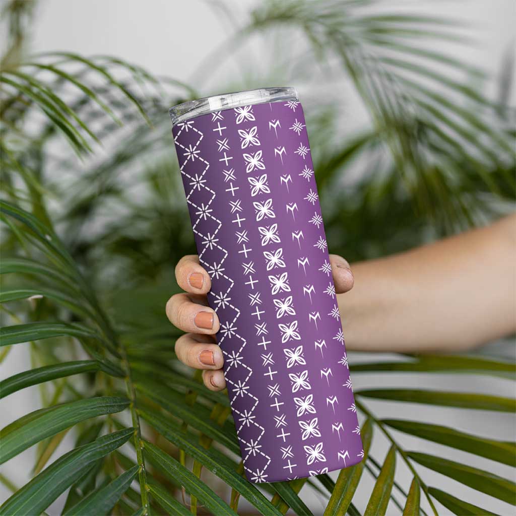 Purple Samoa Malu Tattoo Inspired Skinny Tumbler LT05 - Polynesian Pride