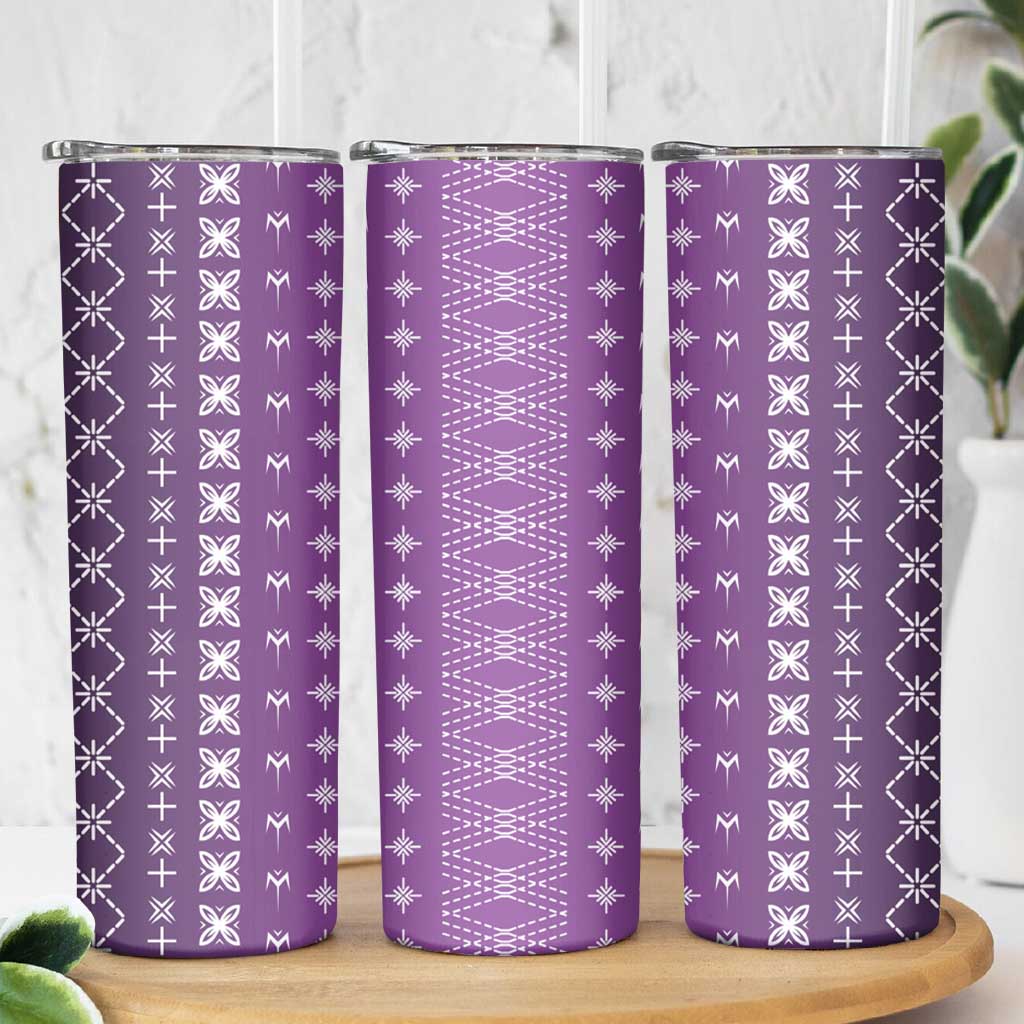 Purple Samoa Malu Tattoo Inspired Skinny Tumbler LT05 - Polynesian Pride