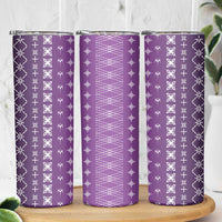 Purple Samoa Malu Tattoo Inspired Skinny Tumbler LT05 - Polynesian Pride