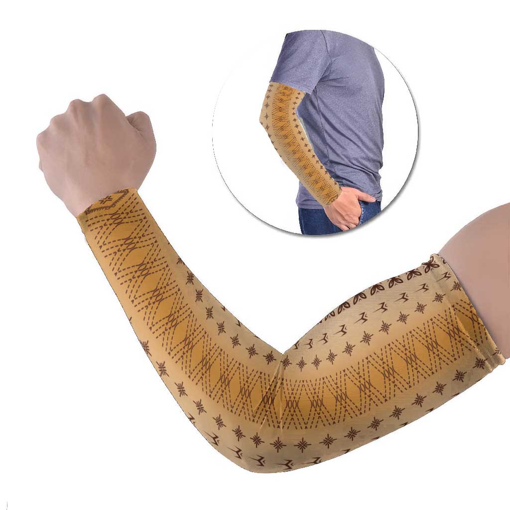 Beige Samoa Malu Tattoo Inspired Arm Sleeves - Polynesian Pride