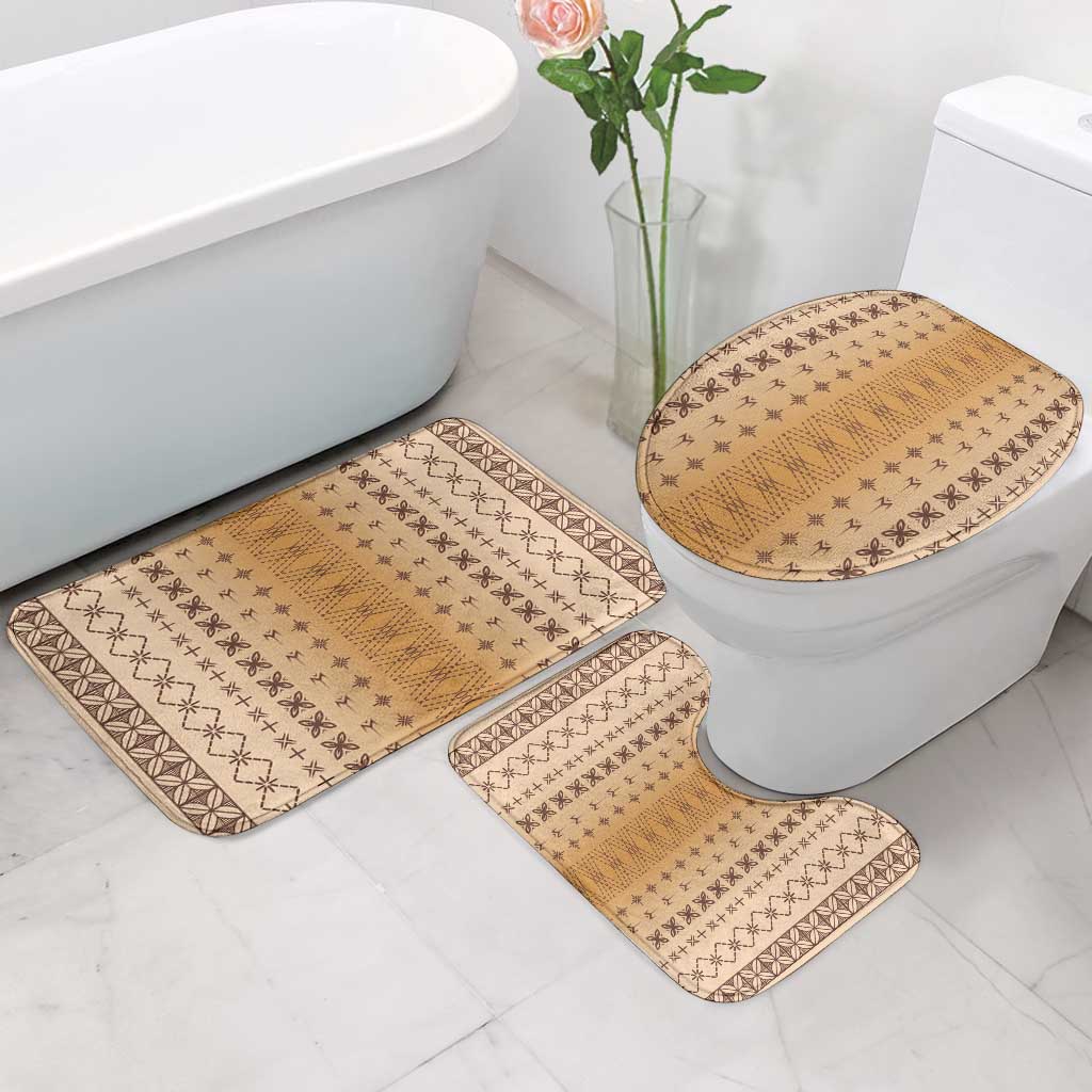 Beige Samoa Malu Tattoo Inspired Bathroom Set LT05 - Polynesian Pride