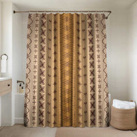 Beige Samoa Malu Tattoo Inspired Bathroom Set LT05 Shower Curtain Only Beige - Polynesian Pride