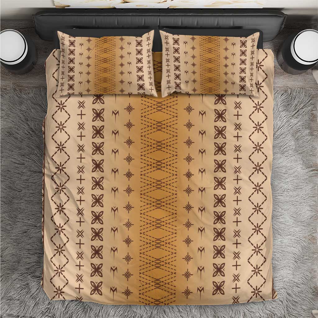 Beige Samoa Malu Tattoo Inspired Bedding Set LT05 Beige - Polynesian Pride