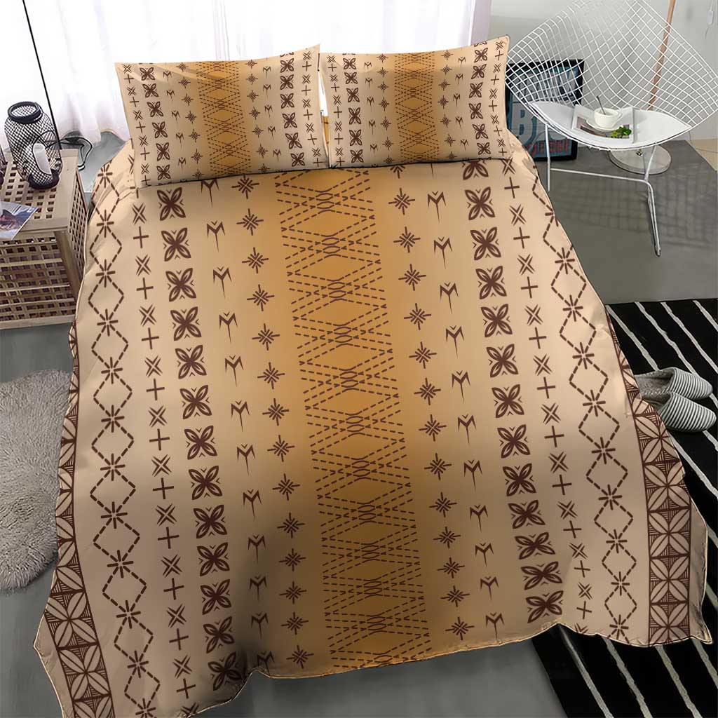 Beige Samoa Malu Tattoo Inspired Bedding Set LT05 - Polynesian Pride