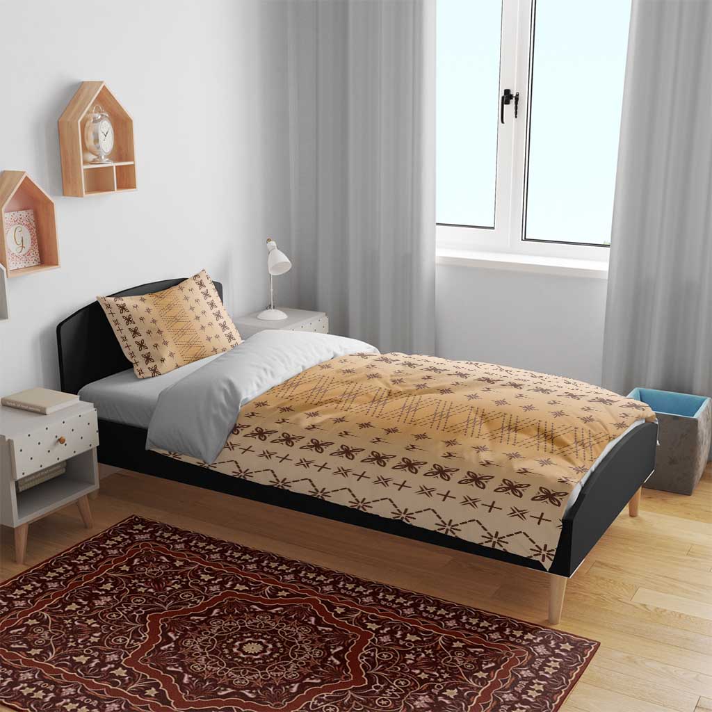 Beige Samoa Malu Tattoo Inspired Bedding Set LT05 - Polynesian Pride