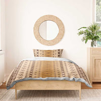 Beige Samoa Malu Tattoo Inspired Bedding Set LT05 - Polynesian Pride