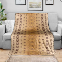 Beige Samoa Malu Tattoo Inspired Blanket LT05 - Polynesian Pride